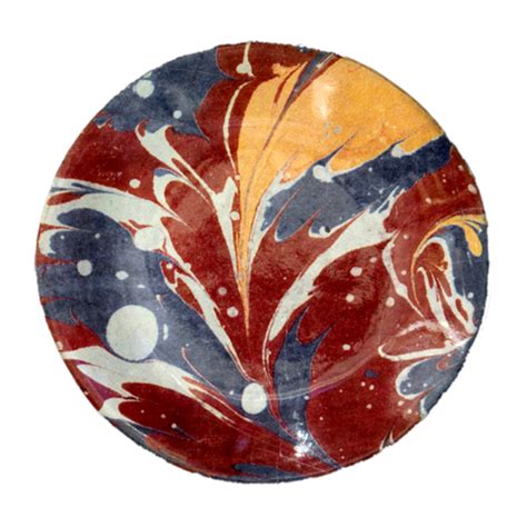 Red Blue & Yellow Marble Plate — John Derian Company Inc | Yellow marble, Marble plates, Red ...