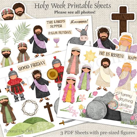Religious Easter Printable For Kids Christian Easter Stickers Etsy