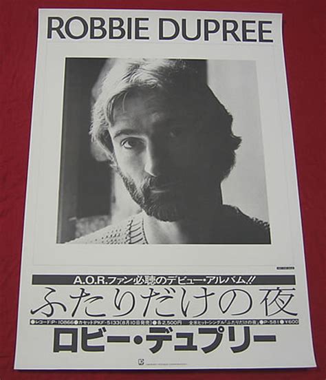 Robbie Dupree Robbie Dupree Japanese Promo Poster —
