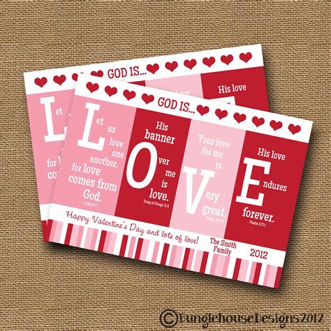 Valentine Printable Diy God Is Love Scripture Bible Verse Valentines