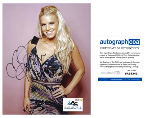 Jessica Simpson Autograph Signed 8x10 Acoa Ebay
