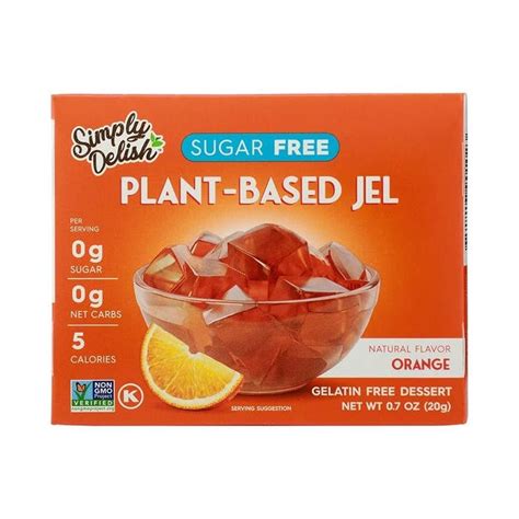 Simply Delish Orange Plant Based Jel Desserts 07 Oz Box Wholesale