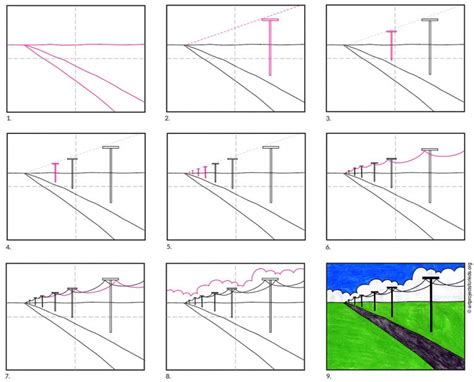 One Point Perspective Drawing Step By Step Images And Photos Finder