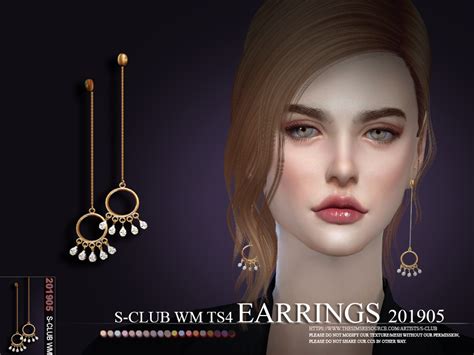 The Sims Resource S Club Ts4 Wm Earrings 201905