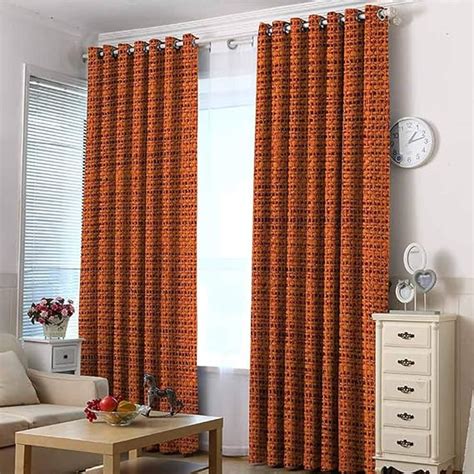 Vividx Window Curtainburnt Orange Decorinsulated With Grommet