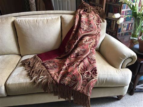 Royal Burgundy Tapestry Throw Blanket Elegant Bedding Wall Etsy