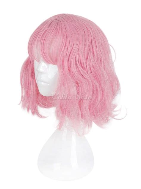 Harajuku Lolita Wig Blunt Fringe Natural Wave Pink Lolita Wig