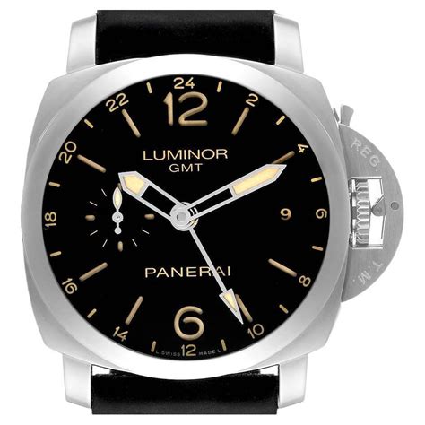 Panerai Luminor Gmt Blue Dial Titanium Watch Pam01279 Box Papers For