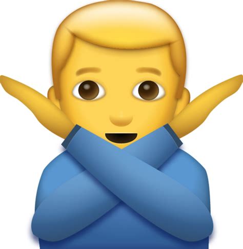 Discover 402 free iphone emojis png images with transparent backgrounds. Man Saying No Emoji Free Download iPhone Emojis | Emoji ...