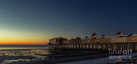 Old Orchard Beach Pier At Blue Hour Photograph By Craig Shaknis Fine