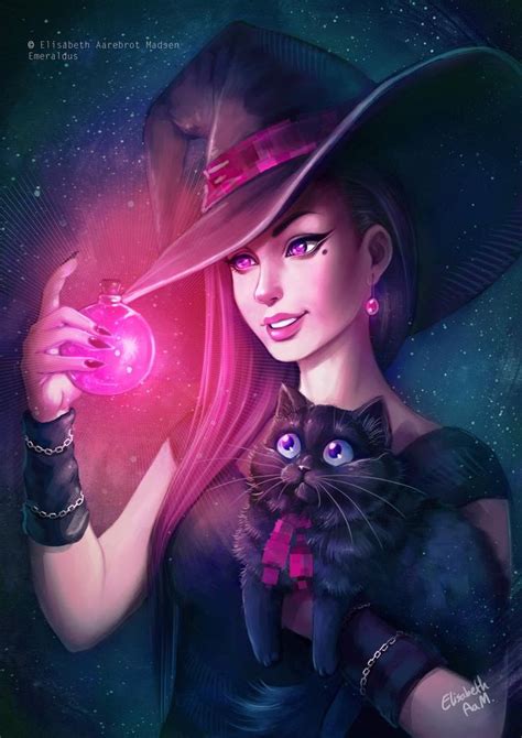 Witch And Cat By Emeraldus On Deviantart Witch Art Witch Female Art