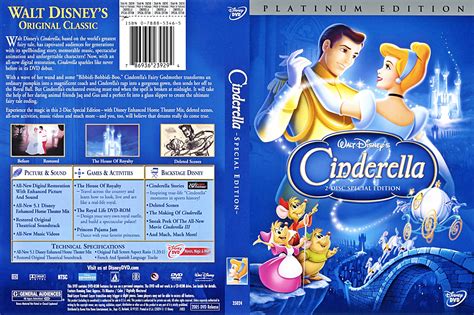Walt Disney Dvd Covers Cinderella 2 Disc Platinum Edition