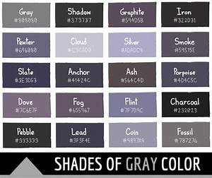 136 Shades Of Gray Color With Names Hex Rgb Cmyk Codes Color Meanings