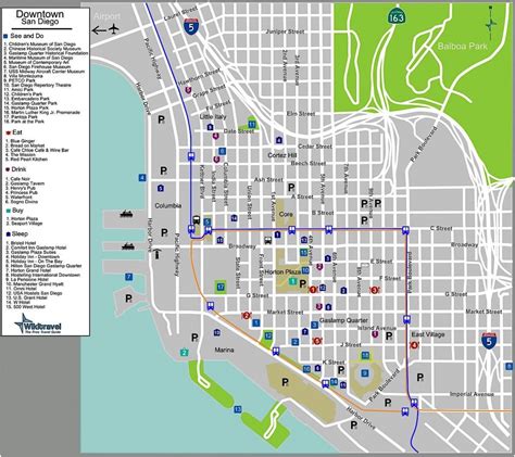 San Diego Printable Tourist Map Sygic Travel Printable Map Of