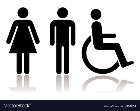 Toilet Symbols Disabled Royalty Free Vector Image