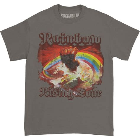 Rainbow Rainbow Mens Rainbow Rising 76 Tour T Shirt Small Charcoal
