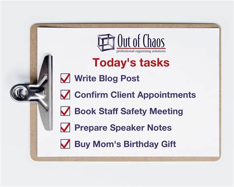 Make Your To Do List Work For You Out Of Chaos Professional