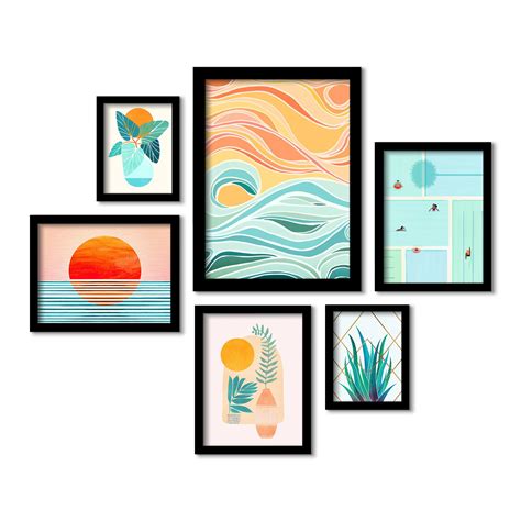 Sky And Sea - 6 Piece Framed Gallery Wall Set — Americanflat