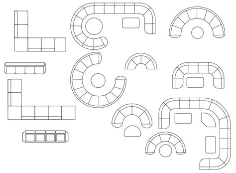 Seating Sofa Set Blocks Drawing Dwg File Cadbull