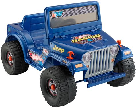 Power Wheels Hot Wheels Jeep Wrangler Blue 6v Toys And Games