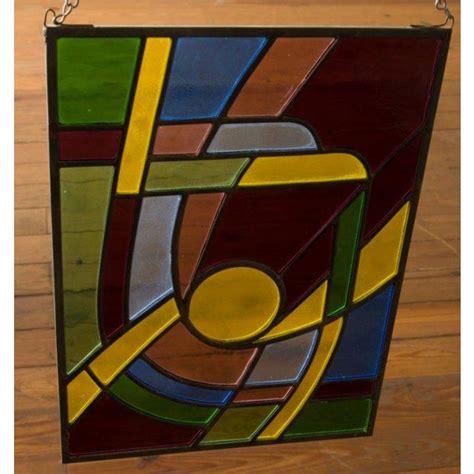 Abstract Stained Glass Panel Chairish
