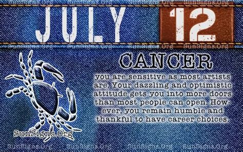July 12 Birthday Horoscope Personality Sun Signs