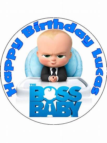 Boss Cake Topper Icing Edible Personalised Wafer