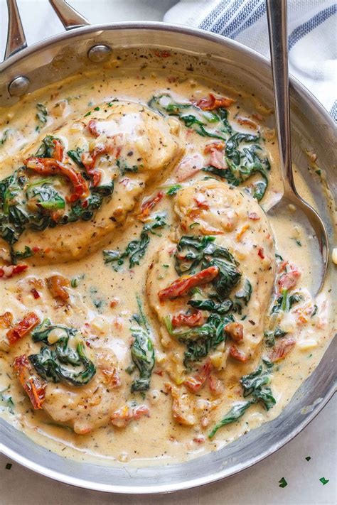 Creamy Chicken And Spinach Recipe Setkab Com