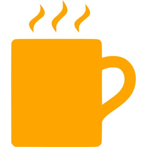 Orange Cafe Icon Free Orange Coffee Icons