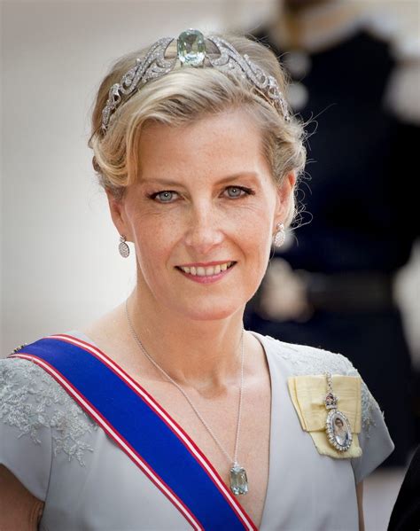 With Her Blonde Hair And Blue Dress Sophie Countess Of Wessex Was