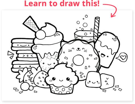Printable Cute Food Coloring Pages Ideas Freecoloring