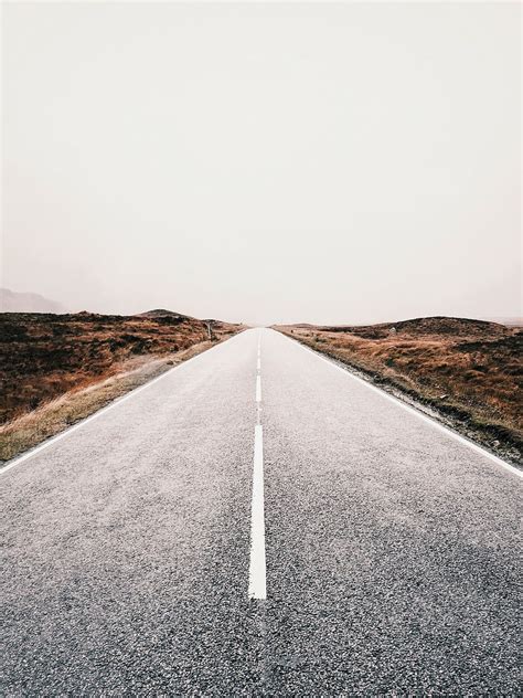 Hd Wallpaper Empty Road Under White Clouds And Blue Sky Highway