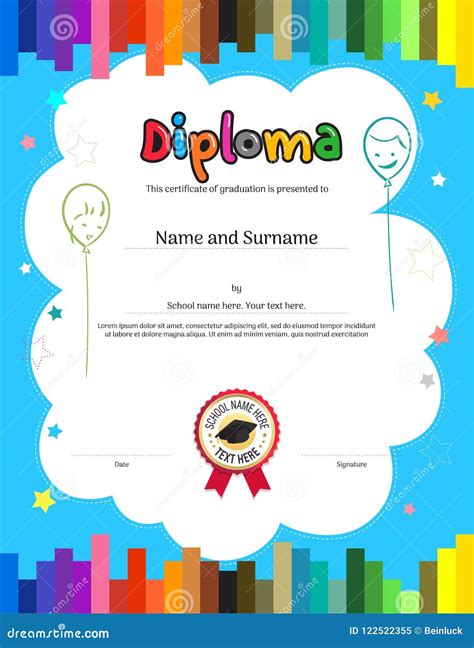 Preschool Graduation Certificate Template Free Collection