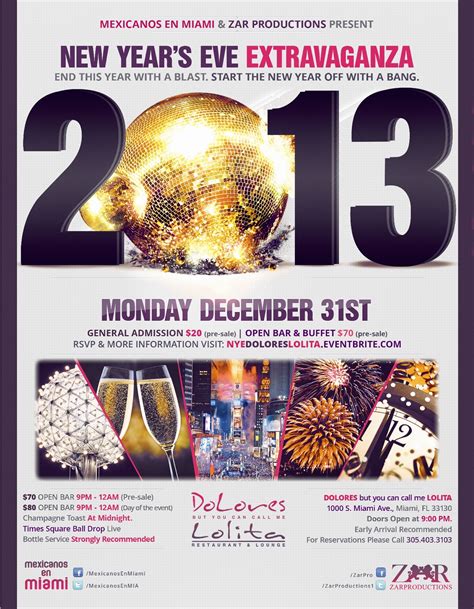 New Year’s Eve Extravaganza at Dolores Lolita 12/31/12 – The Soul Of Miami