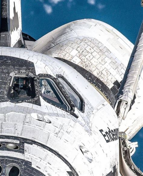 Picture Of The Space Shuttle Endeavor From The Outside While Its In