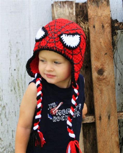 Crochet Spiderman Hat I Like The Web On This One Crochet Hats