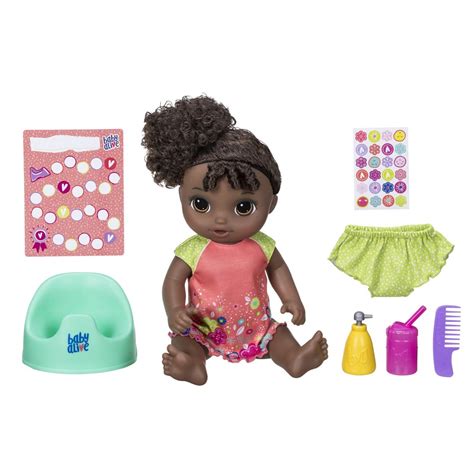 Baby Alive Potty Dance Talking Baby Doll Black Curly Hair Walmart