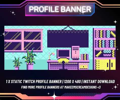 Twitch Profile Banner Retro Gamer Profile Banner Retro Etsy