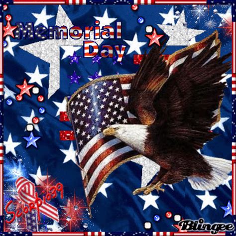 Memorial day was first observed on may 30. Memorial Day 18 - Eagle and Flag Picture #91288210 | Blingee.com