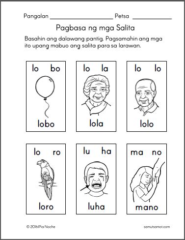 worksheets  kindergarten  filipino latest blush