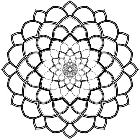 Digital Mandala Designs 7 Different Designs Sketched Using One Base