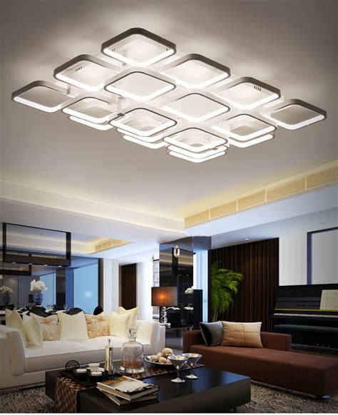Led Aluminum Acrylic Ceiling Lamps Rectangular Home Living Room Bedroom
