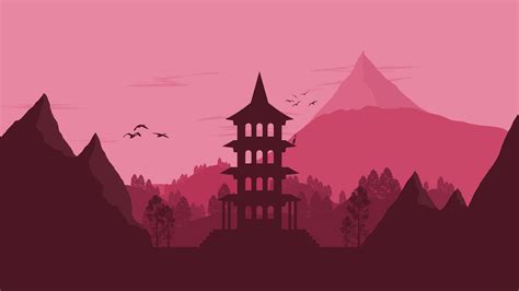 3840x2160 Japan Landscape Vector Minimalist 4k 4k Hd 4k Wallpapers