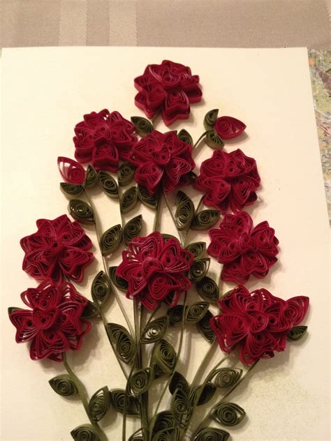 Quilled motifs such as flowers and hearts express sweet sentiments for valentine's day and mother's day, but they also add an elegant touch to cards fringed flower shapes are used in the quilled floral cards. Awesome quilled card | Michelle's Craft Corner