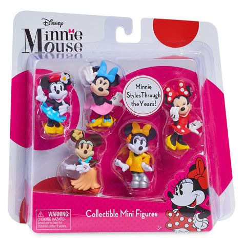 Disney Minnie Mouse Collectible Mini Figures Set New With Box I Love