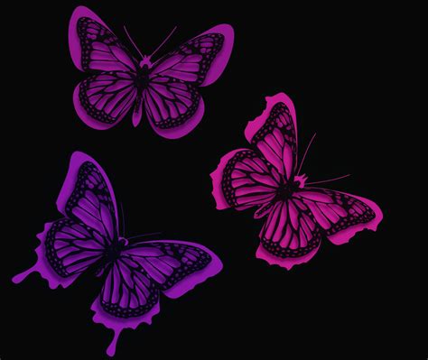 Download Pink Butterflies Artistic Pink Neon Butterfly On Itlcat