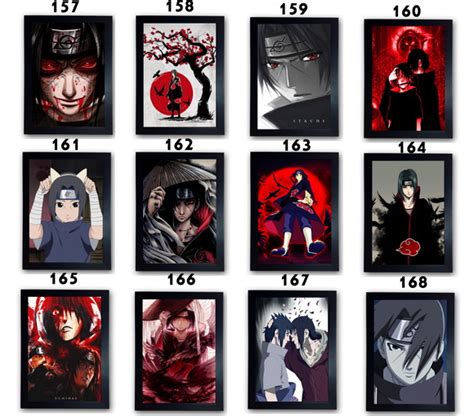 Quadro Poster Naruto Itachi Uchiha Kakashi Anime Cod 167 Elo7