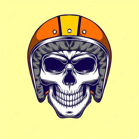 Premium Vector Skull Helmet Vector Illustration