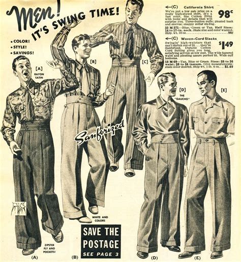 Vintage Clothes Men Swing Dance Clothing For Men 1940s Mens Fashion