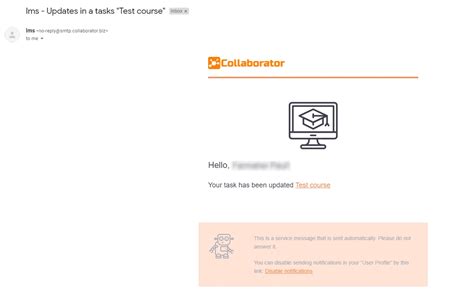 Notification About Tasks Changing Lms Collaborator Knowledge Base